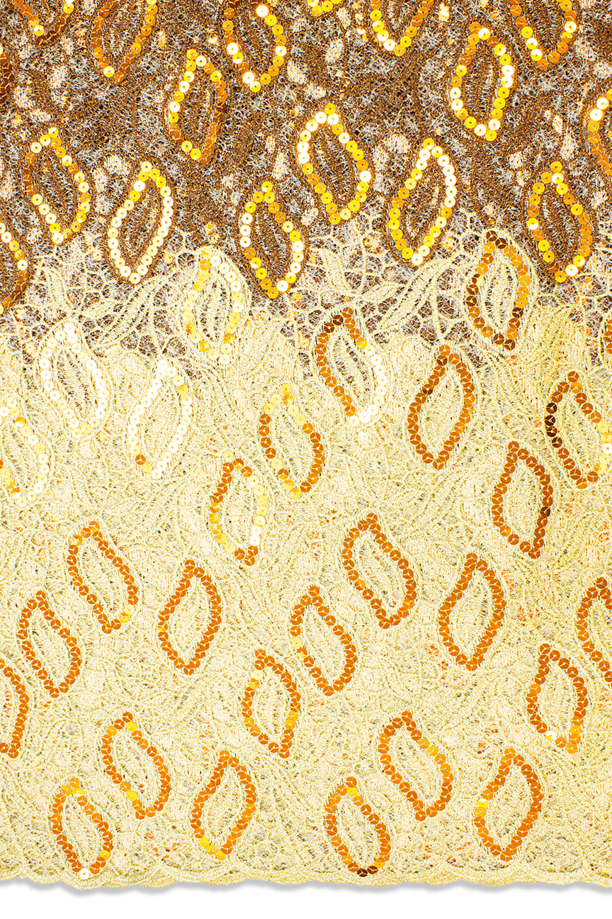 Sequence Lace - SEQ011 - Bronze & Light Gold