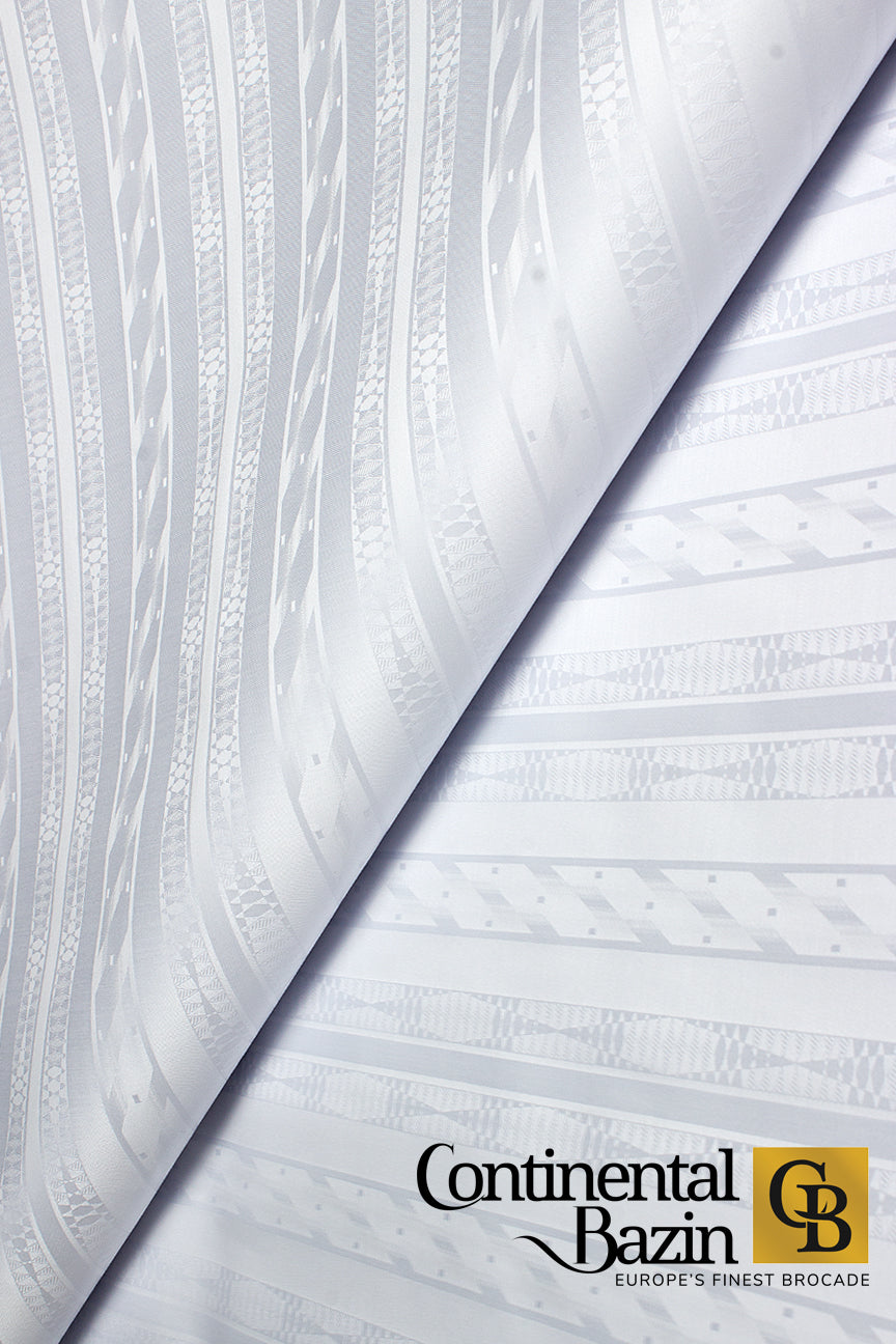 Continental Brocade - CBB010 | White - BUY 1 GET 1 FREE!