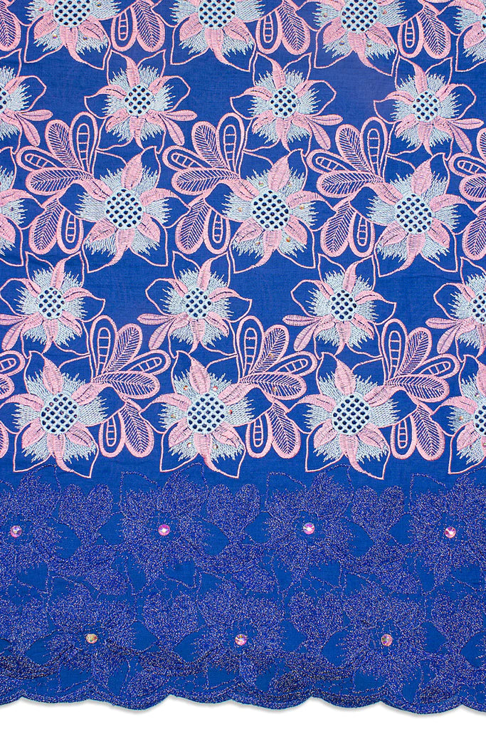 Celebrant Swiss Voile Lace - SWC038 - Royal Blue, Pink & Sky