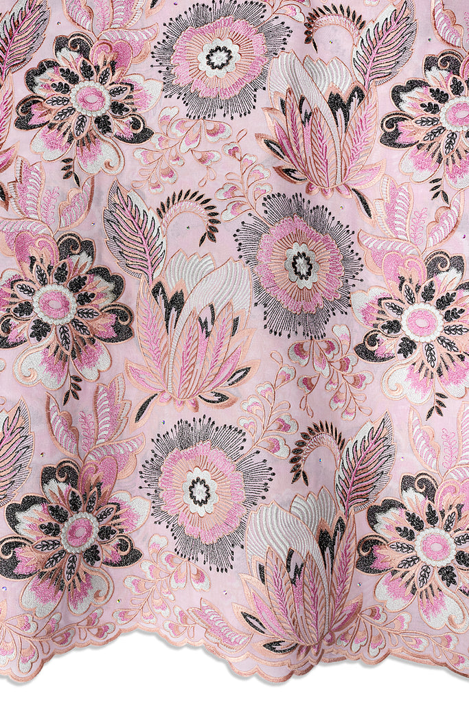 FSL780 - Stunning Fine Swiss Lace - Pink & Black