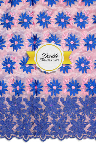 Double Organza Lace - DOL005 - Cream & Gold