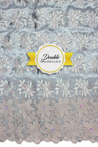 Double Organza Lace - DOL008 - Silver