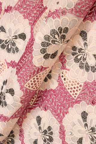 FSL603 - Stunning Fine Swiss Lace - Pink, Fuchsia & Black
