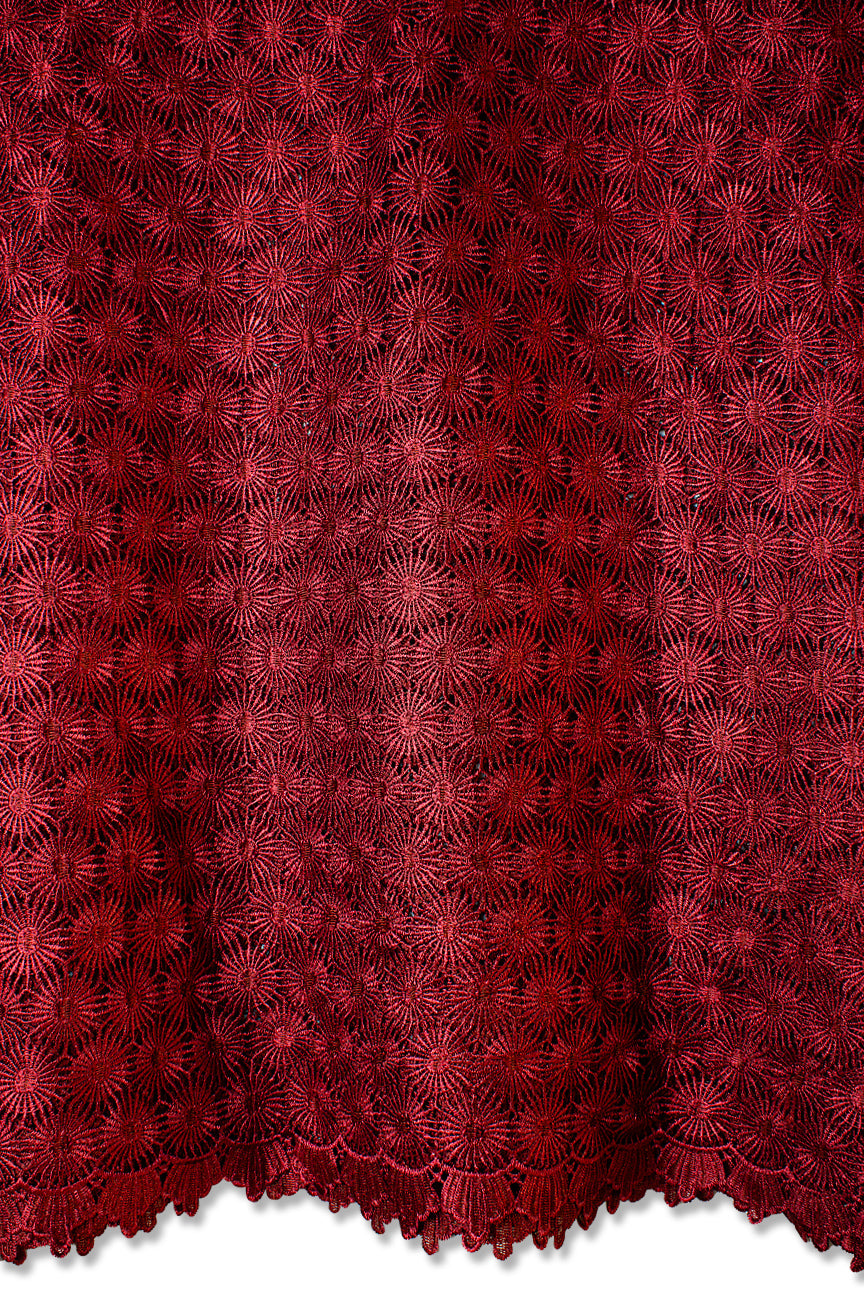 Guipure Lace - GPL043 - Wine