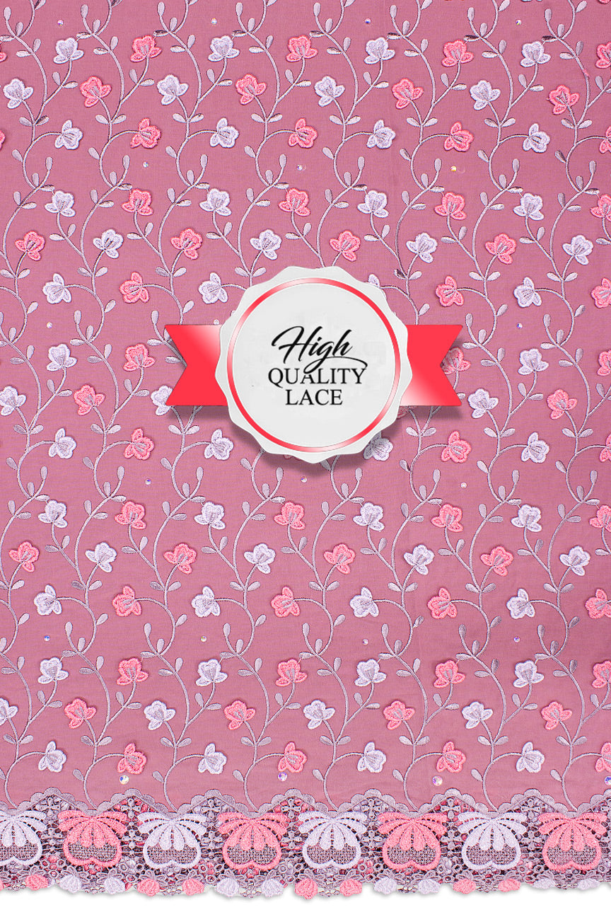 High Quality Lace - HQL1012 - Pink & Lavender