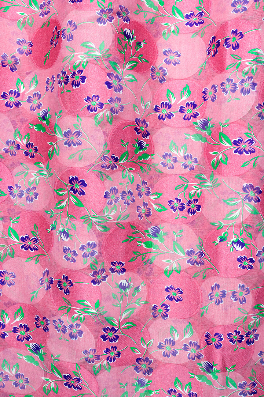 Jacquard Swiss Voile in Pink, Green & Purple - JQV0728