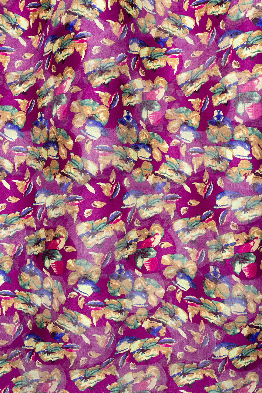 Jacquard Swiss Voile in Lavender & Gold - JQV0729