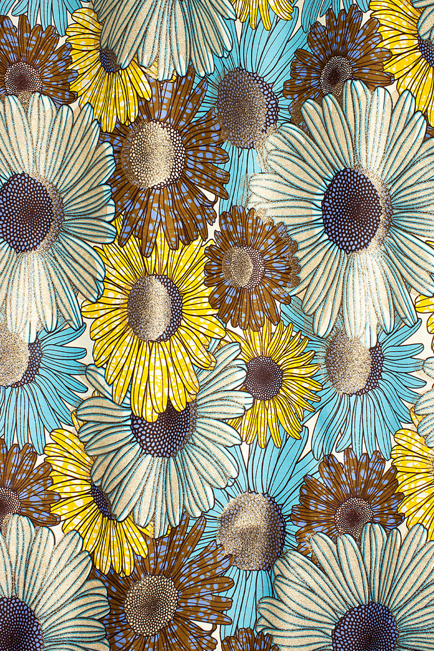 【Atelier silky】 Grand Super-wax | Vls2358.002 | Gold Shine Embellished – Vlisco