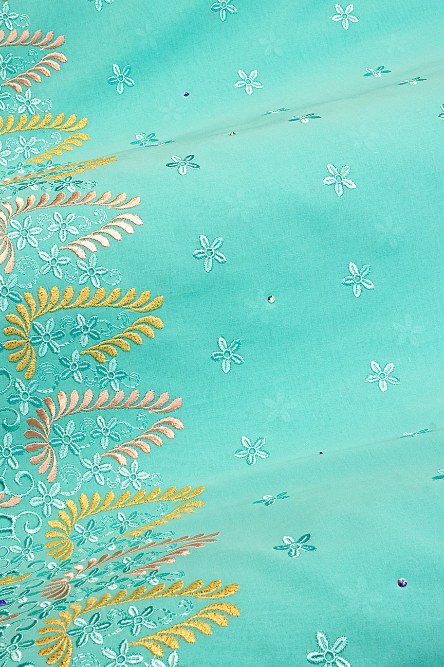 High Quality Lace - HQL1028 | Lafaya Lace in Turquoise