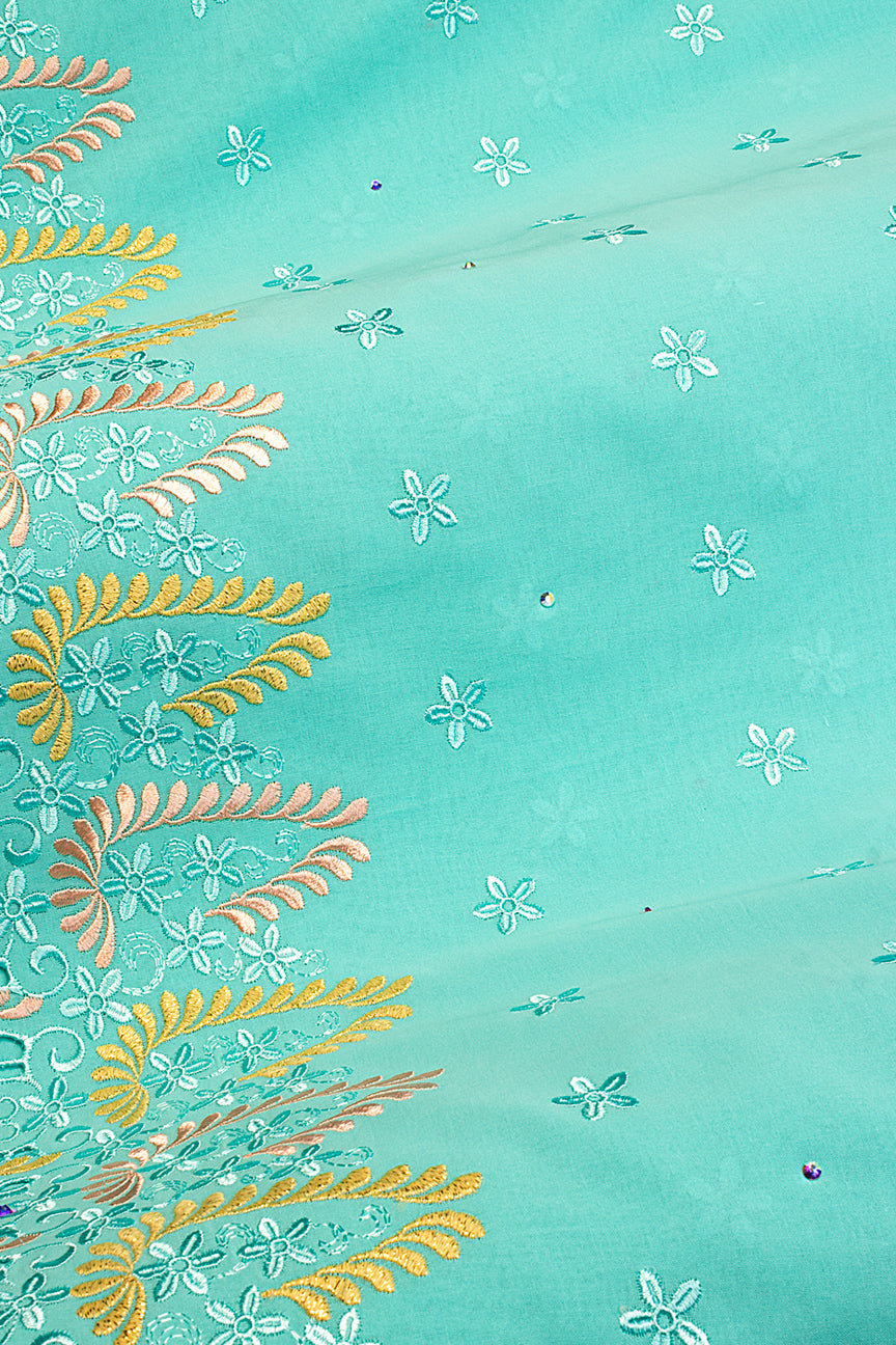 High Quality Lace - HQL1033 | Lafaya Lace in Turquoise