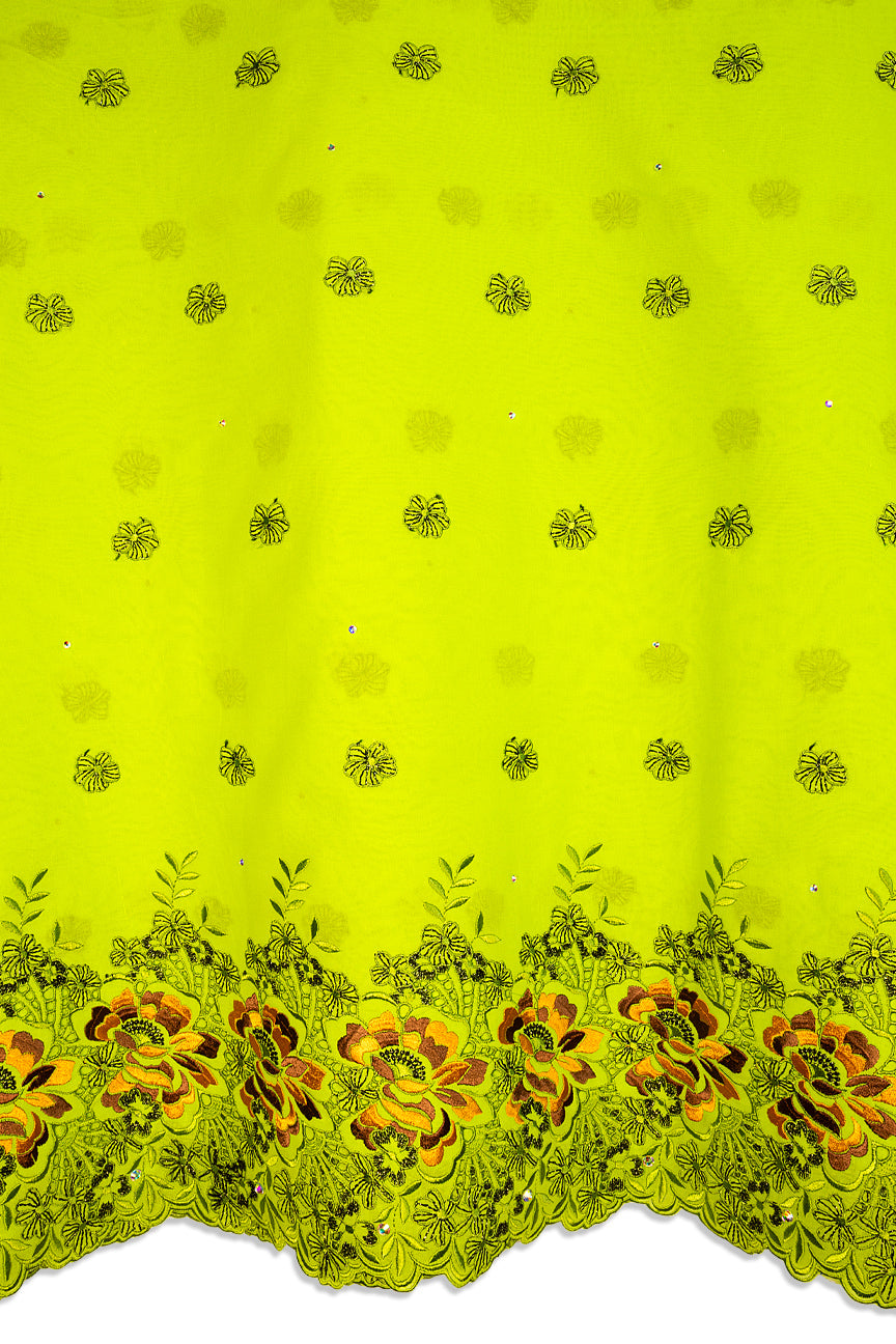 High Quality Lace - HQL1042 | Lafaya Lace in Lime Green