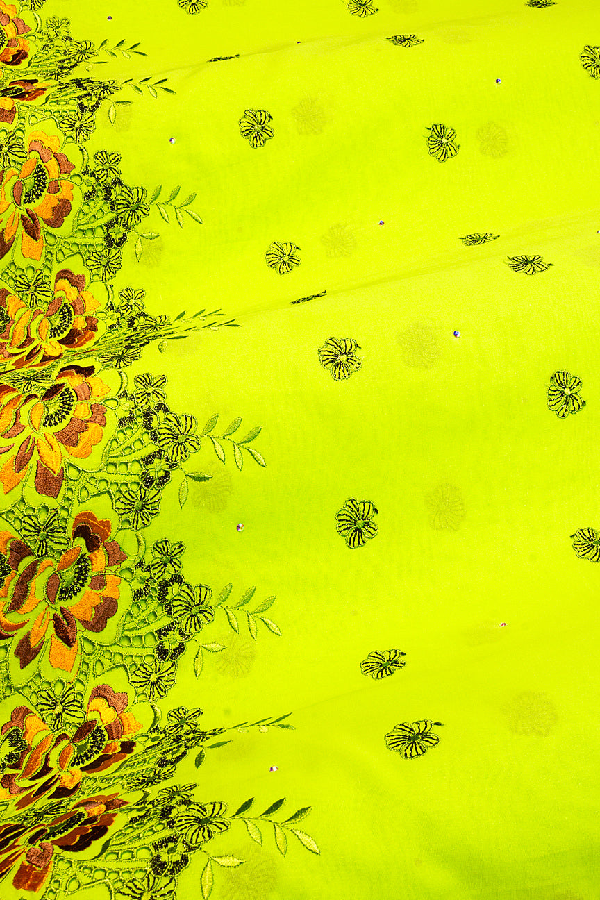 High Quality Lace - HQL1042 | Lafaya Lace in Lime Green