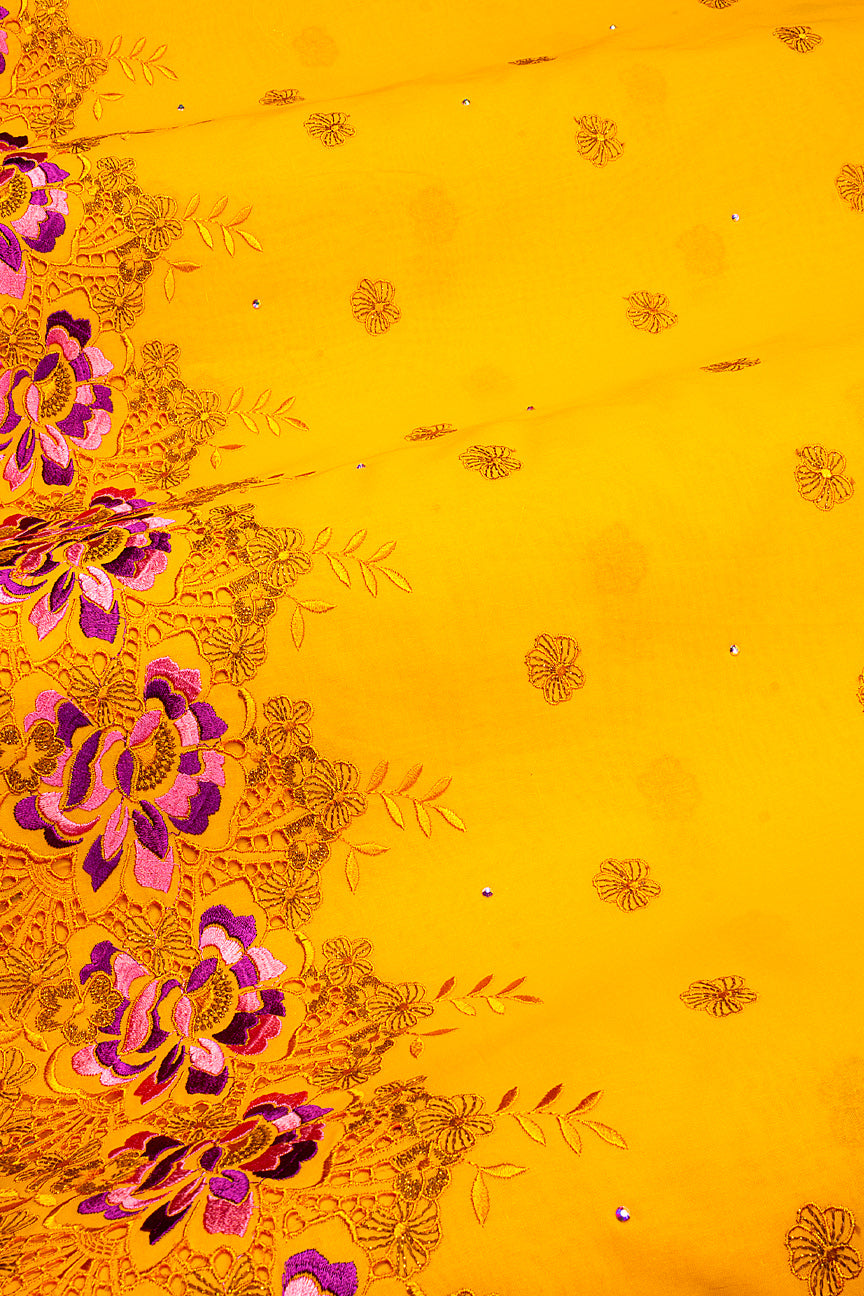 High Quality Lace - HQL1049 | Lafaya Lace in Golden Yellow