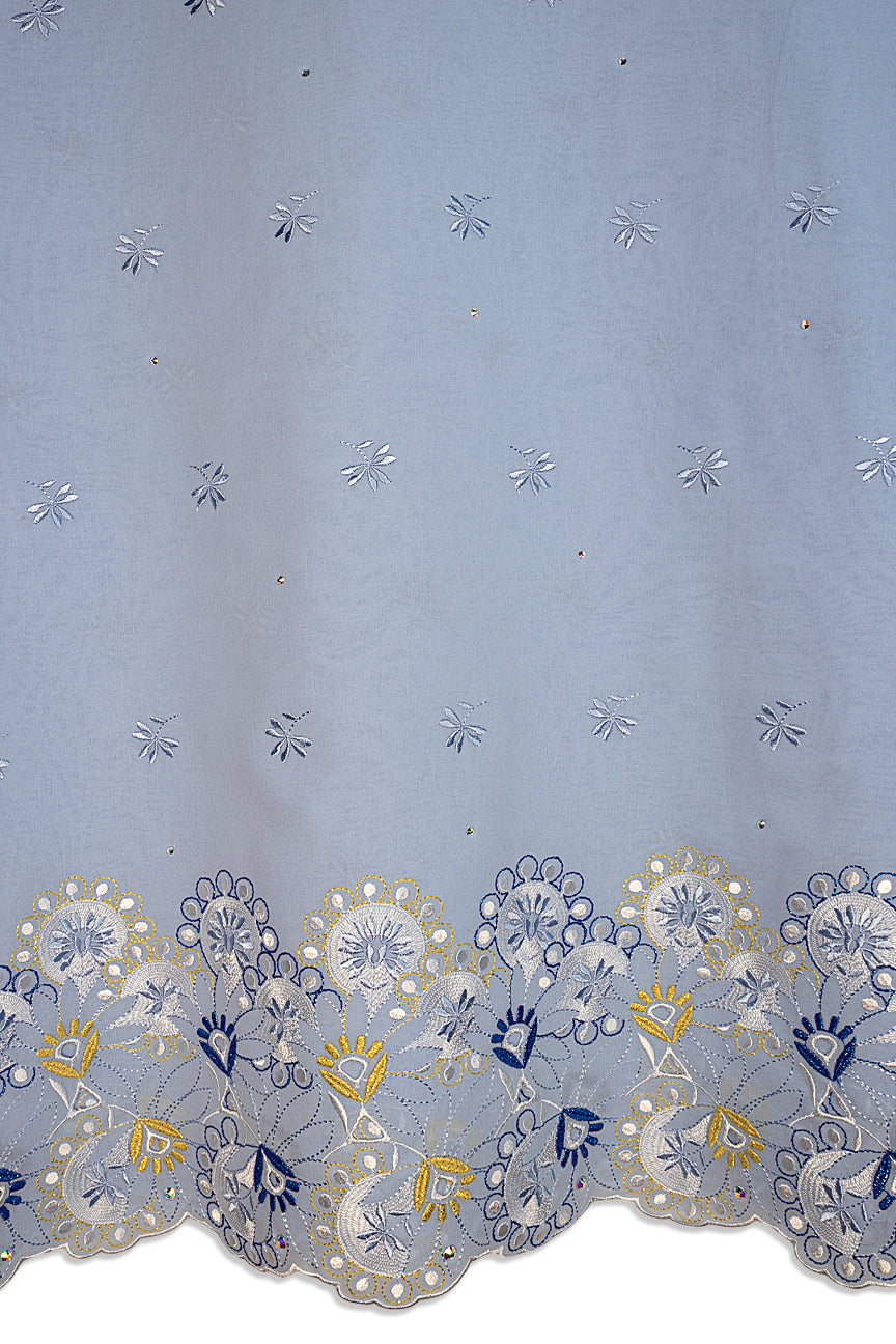 High Quality Lace - HQL1013 | Lafaya Lace in Mist Blue