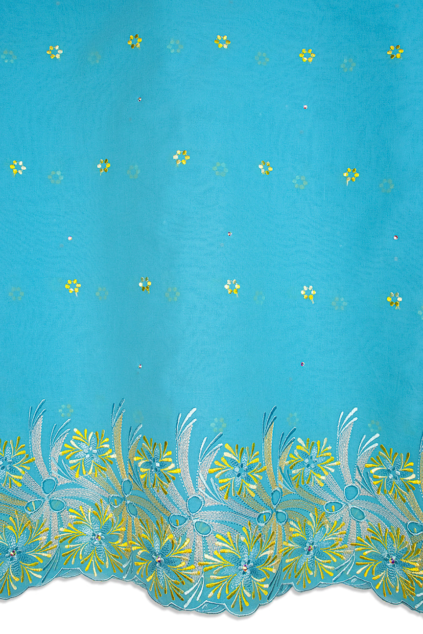 High Quality Lace - HQL1050 | Lafaya Lace in Turquoise