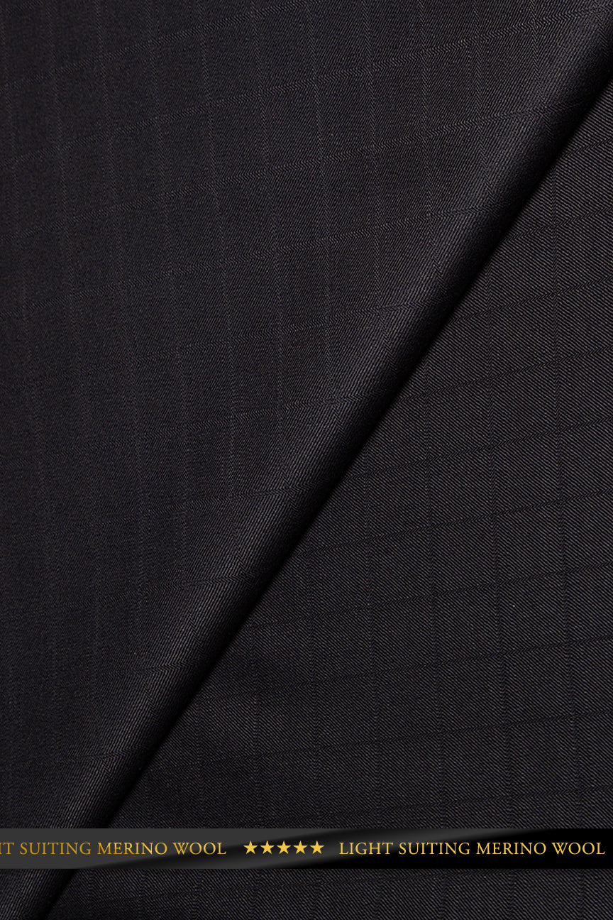 Light String Wool Light Suiting Wool - LSW0013 - Charcoal Black – Hilton Textiles - London