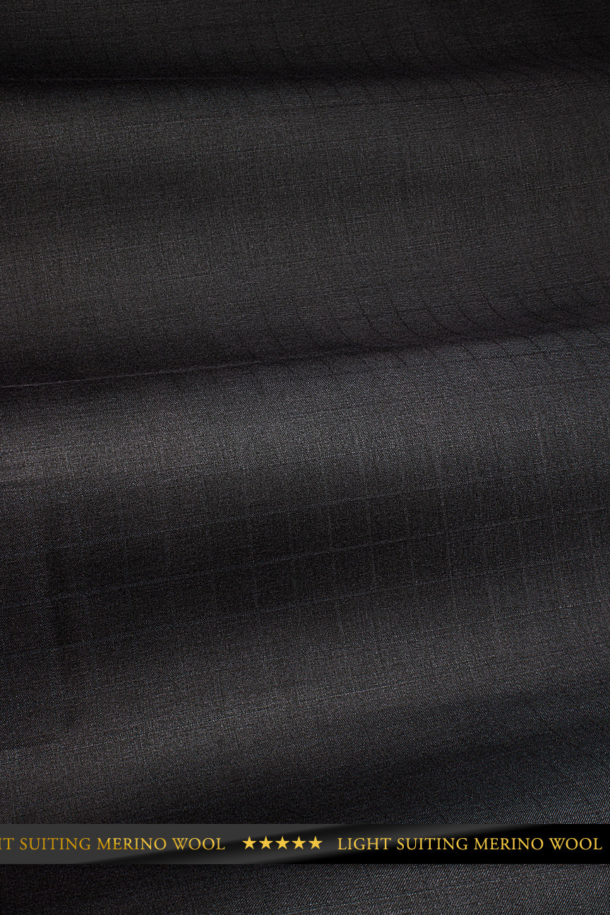 Light Suiting Wool - LSW0013 - Charcoal Black