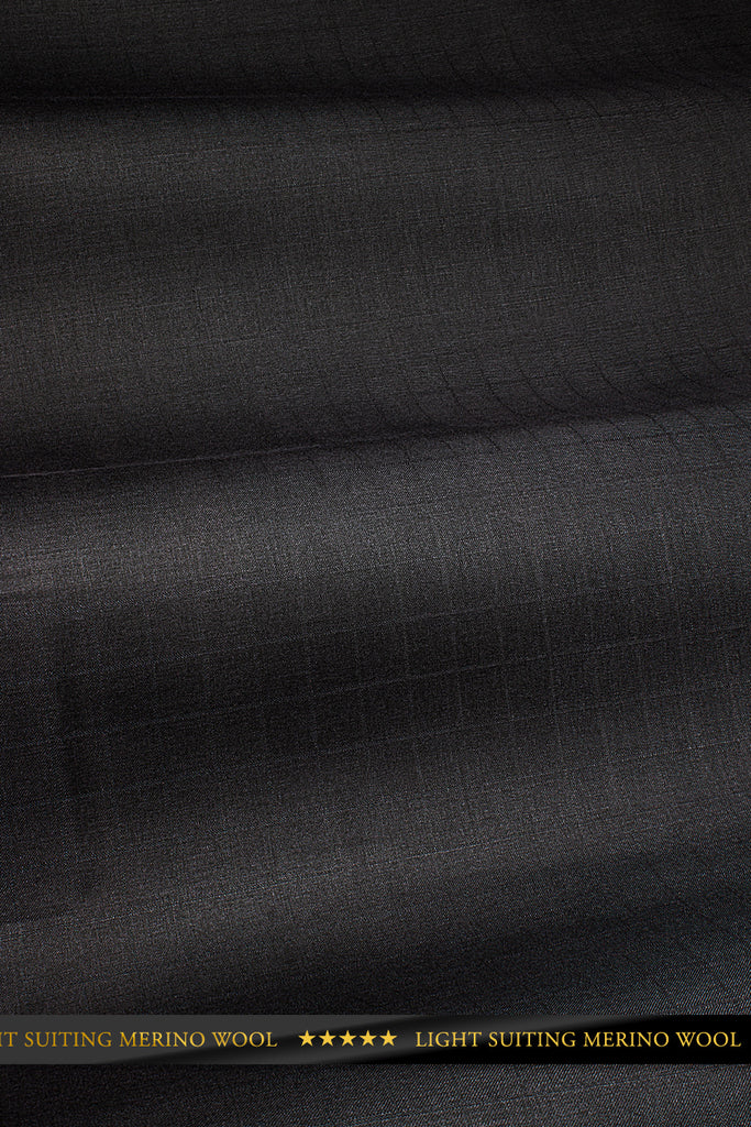 Light String Wool Light Suiting Wool - LSW0013 - Charcoal Black – Hilton Textiles - London