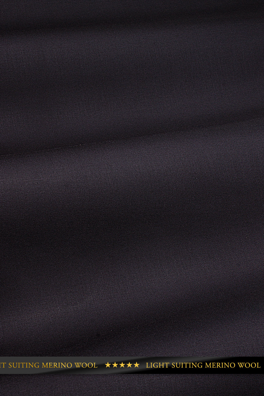 Light Suiting Wool - LSW001 - Charcoal Black