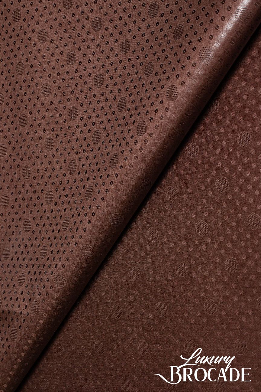Top Quality Luxury Brocade - HLB0011 - Chocolate Brown