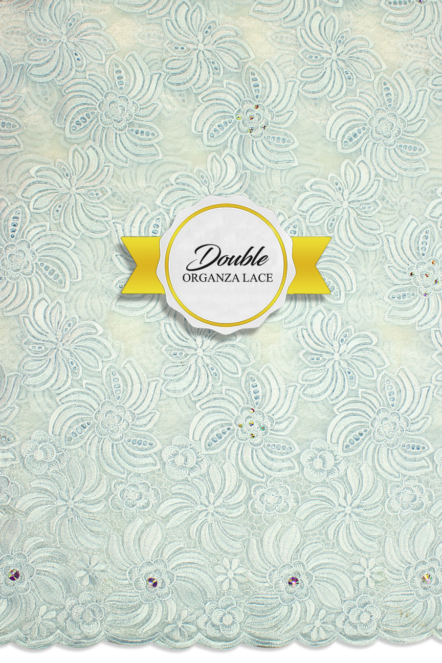 Double Organza Lace - DOL007 - White