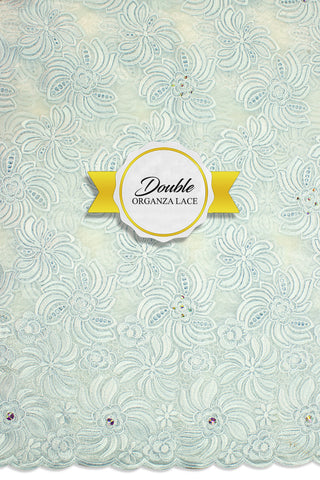Double Organza Lace - DOL007 - White