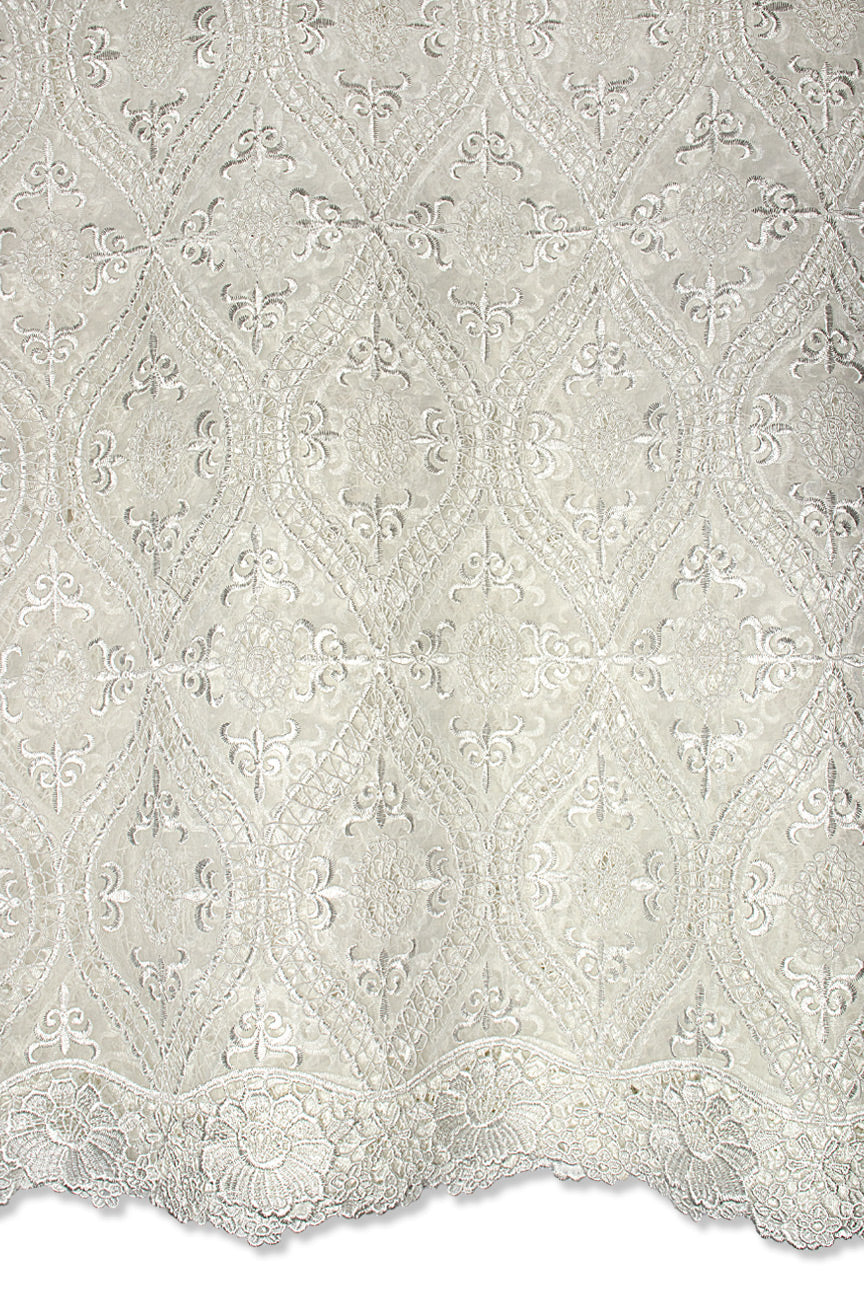 Organza Lace | White - OL2034