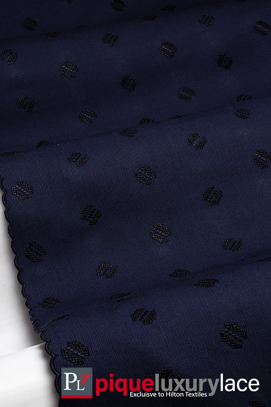 High Quality Pique Lace - PQE028 - Midnight Blue