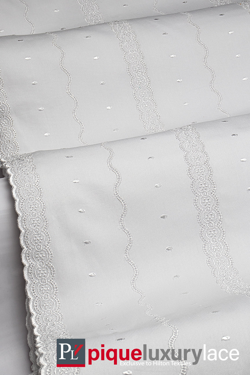 High Quality Pique Lace - PQE011 - White