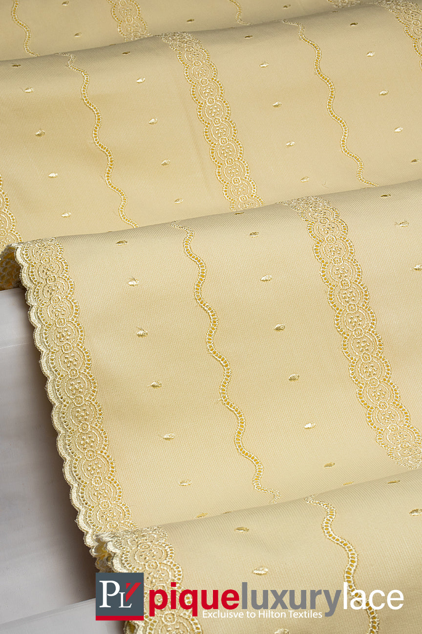 High Quality Pique Lace - PQE012- Cream