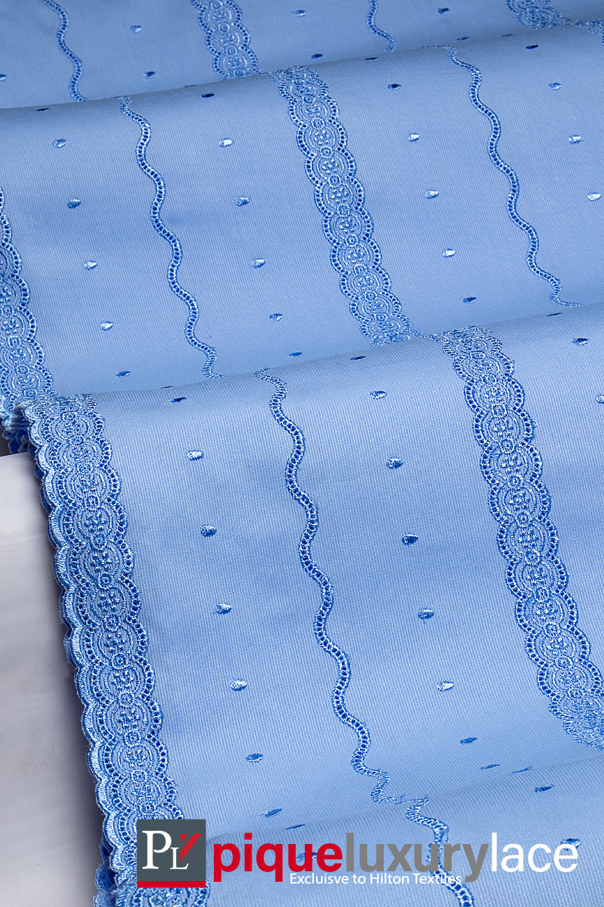 High Quality Pique Lace - PQE014 - Sky Blue