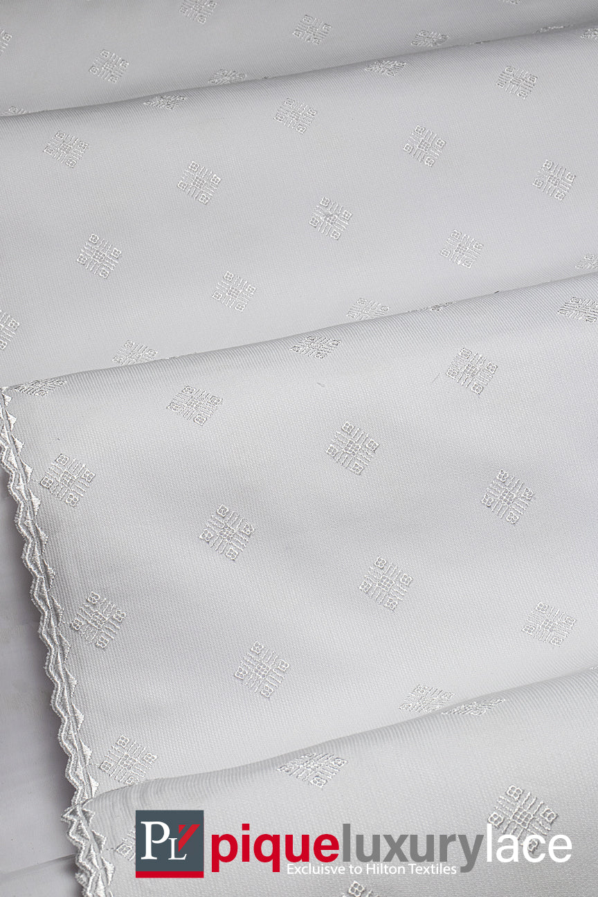 High Quality Pique Lace - PQE019 - White