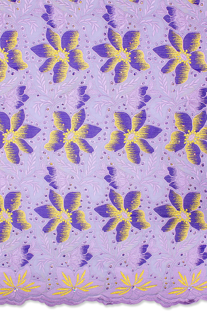Celebrant Swiss Voile Lace - SWC050 - Lilac, Purple & Gold