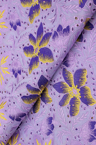 Celebrant Swiss Voile Lace - SWC050 - Lilac, Purple & Gold