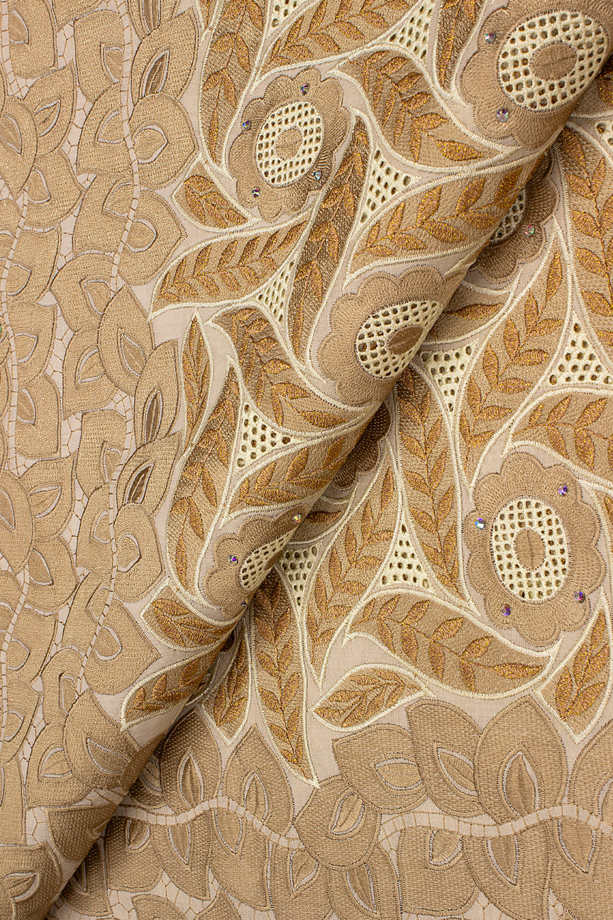 Celebrant Swiss Voile Lace - SWC065 - Light & Golden Brown