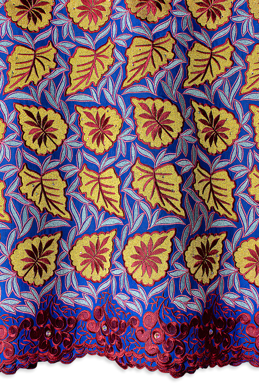 Celebrant Swiss Voile Lace - SWC093 - Royal Blue, Wine & Sky Blue