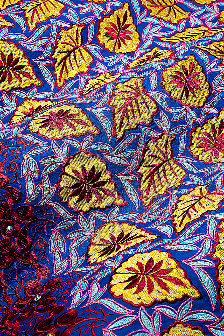 Celebrant Swiss Voile Lace - SWC093 - Royal Blue, Wine & Sky Blue