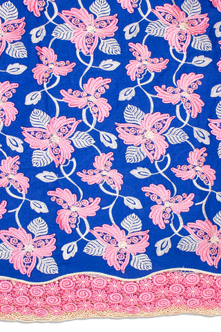 Celebrant Swiss Voile Lace - SWC054 - Night Blue & Pink