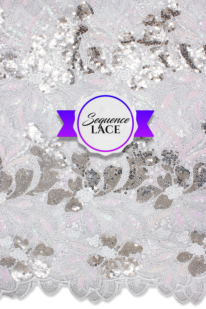Sequence Lace - SEQ013 - Silver