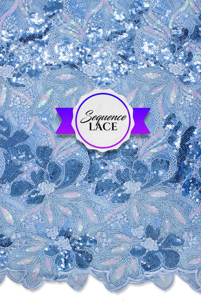 Sequence Lace - SEQ013 - Sky Blue