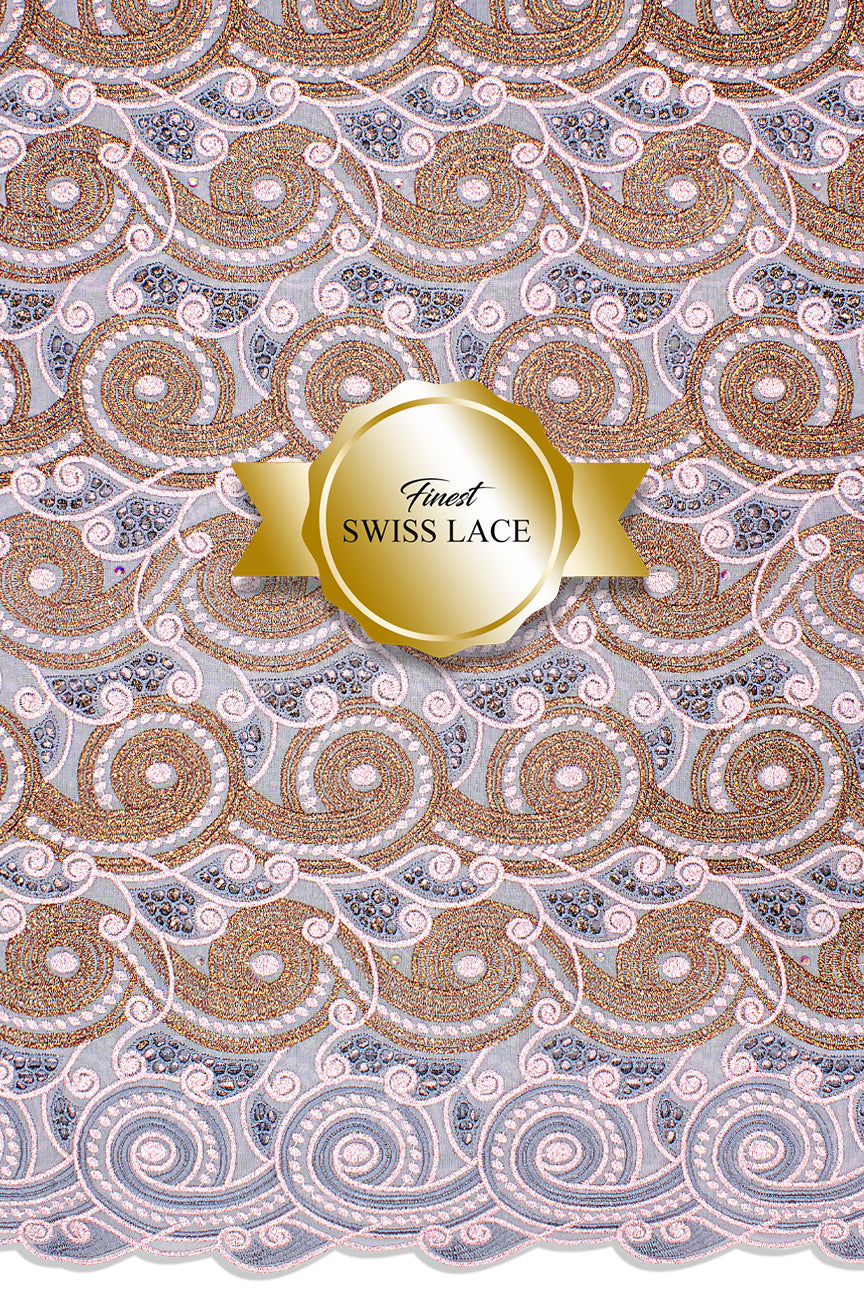 FSL653 - Stunning Fine Swiss Lace -  Rosé Dust