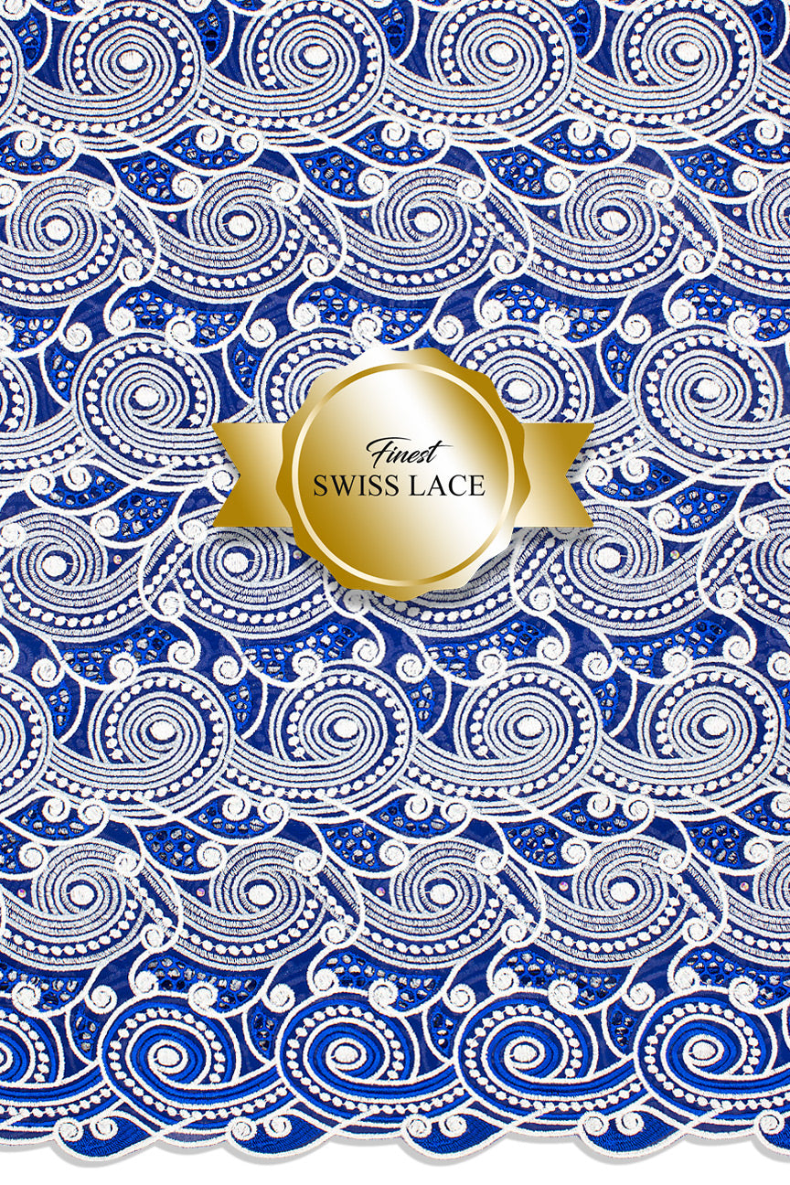 FSL656 - Stunning Fine Swiss Lace - Midnight Bloom