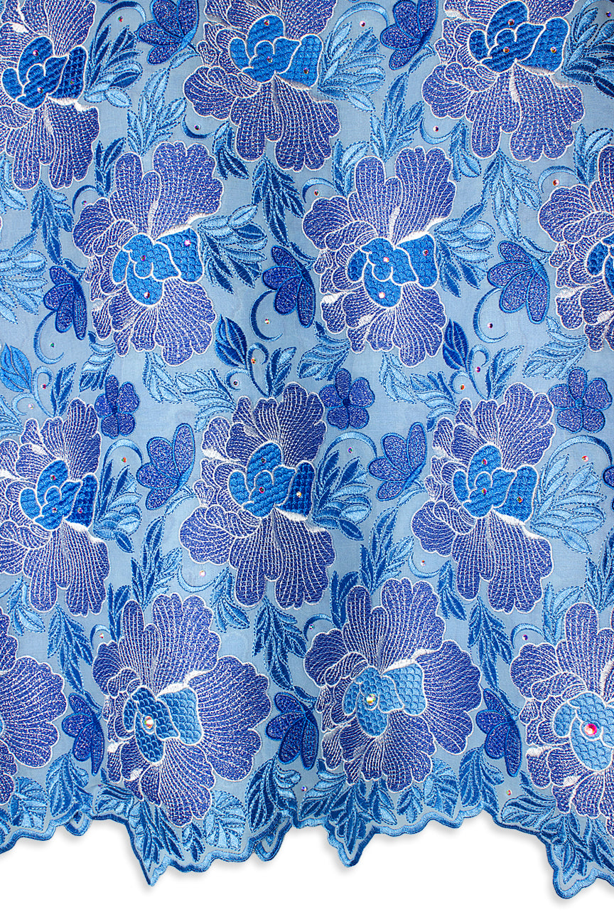 Celebrant Swiss Voile Lace - SWC097 - Sky Blue