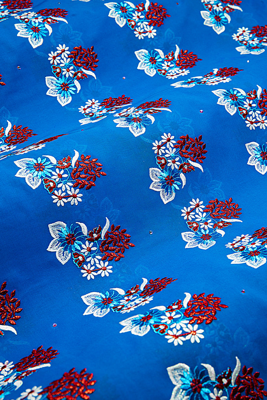 FSL751 - Stunning Fine Swiss Lace - Royal Purple & Maroon