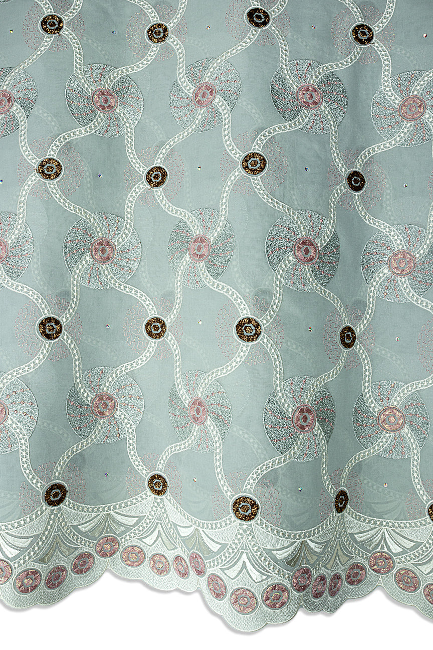 FSL818 - Sky Blue, Peach & Gold