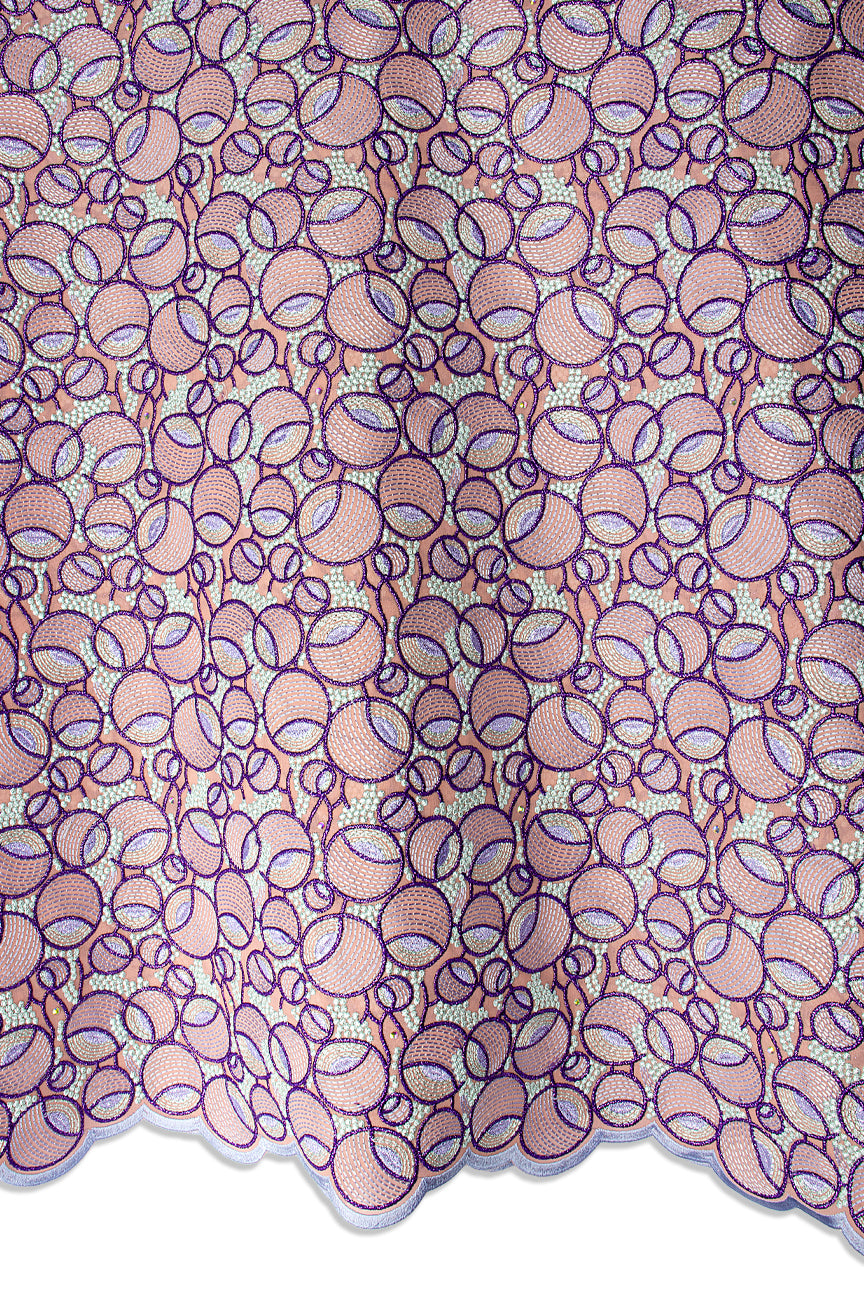 FSL804 - Stunning Fine Swiss Lace - Pink & Lavender