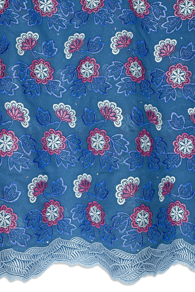 FSL768 - Stunning Fine Swiss Lace - Sky Blue & Lavender