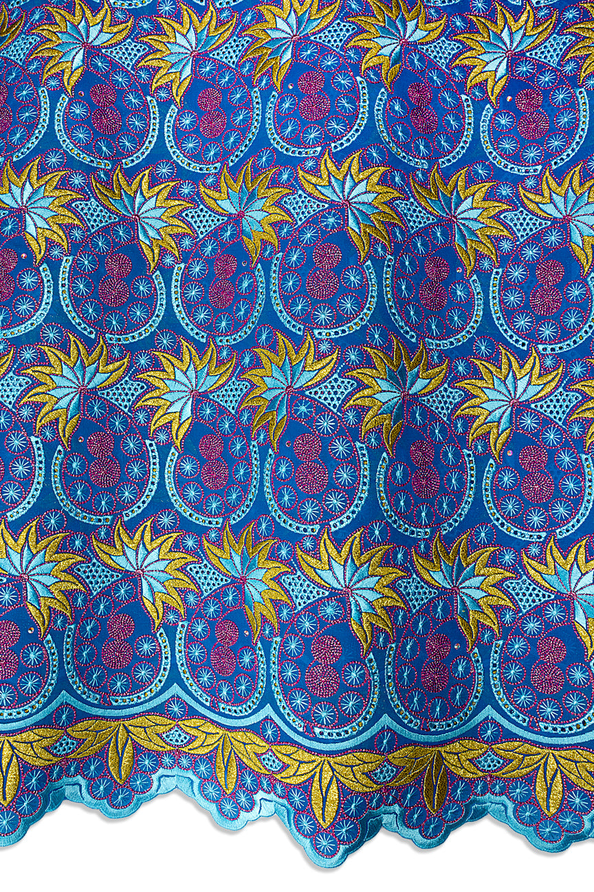 FSL813 - Royal Blue, Aqua, Gold & Wine