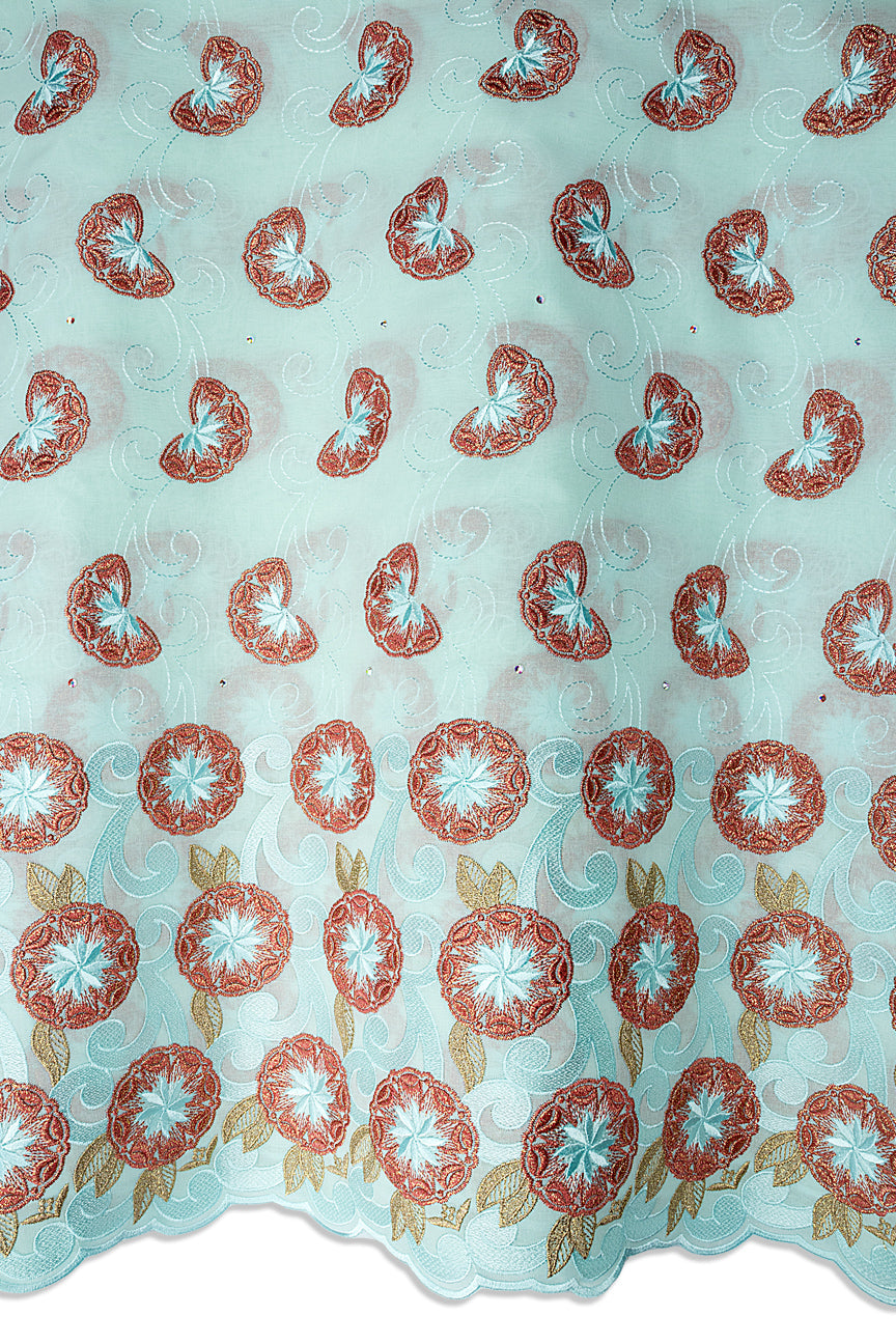 FSL814 - Turquoise, Burgundy & Gold