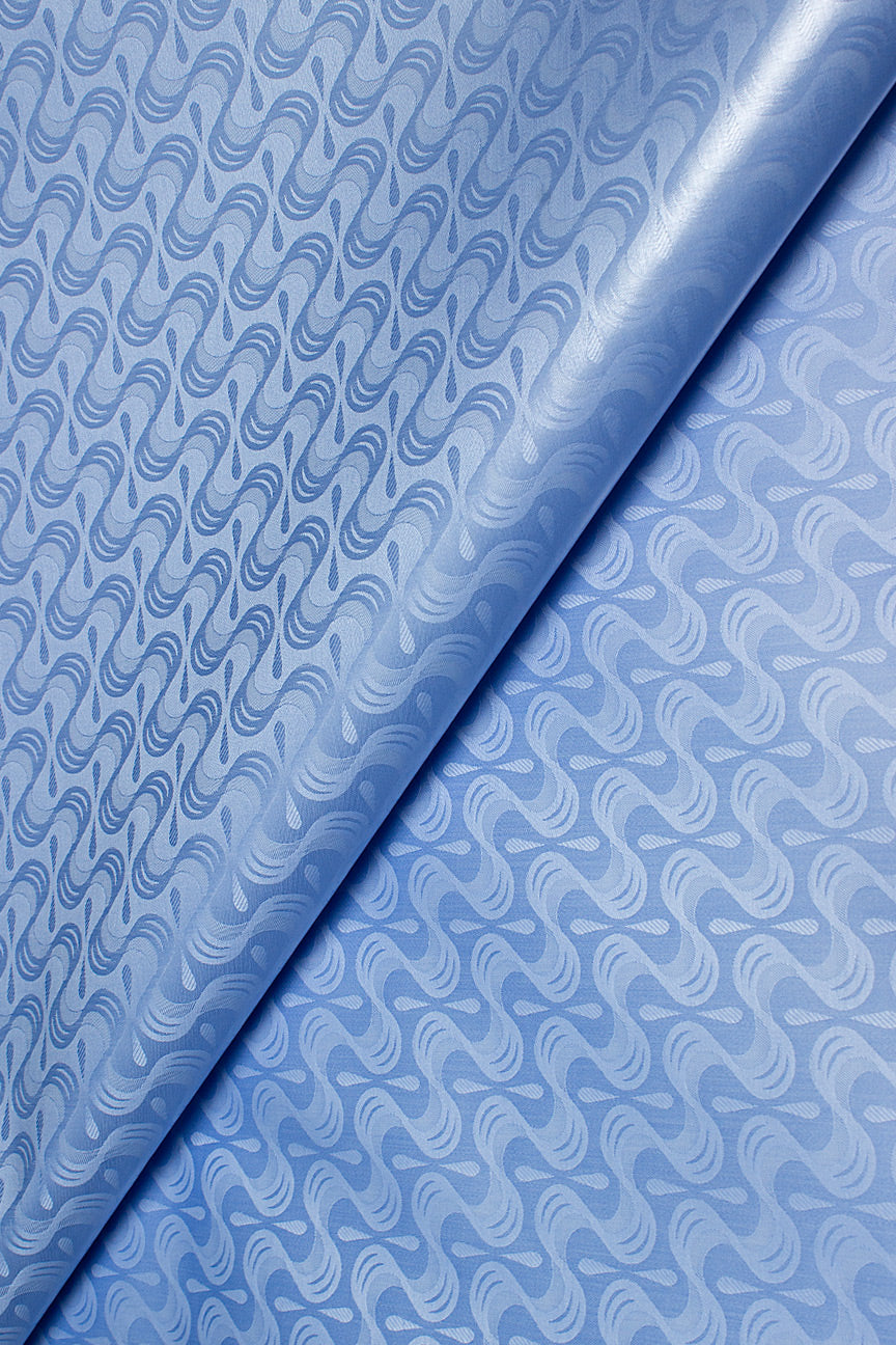 Veba Royal Star Bazin Brocade VBB046 - Sky Blue